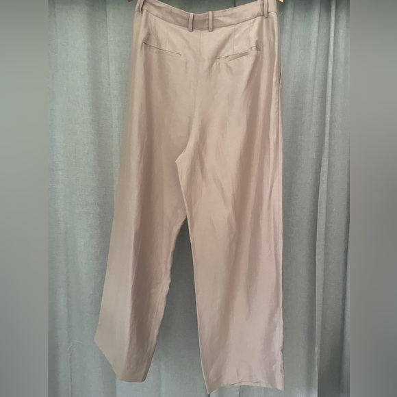 Babaton (aritzia) linen blend wide / straight leg trousers - Picture 4 of 5